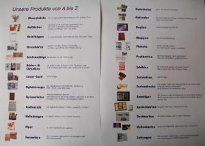Druckerzeugnisse von A bis Z