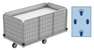 Federbodenwagen, Wäschewagen (Transportwagen) für Wäschelogistik. 420 Liter, 66 kg. Modell ML 144