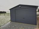 Gartenschuppen Einzelgarage Gartenhütte 4x5 m Blech verzinkt Carport aus Stahl